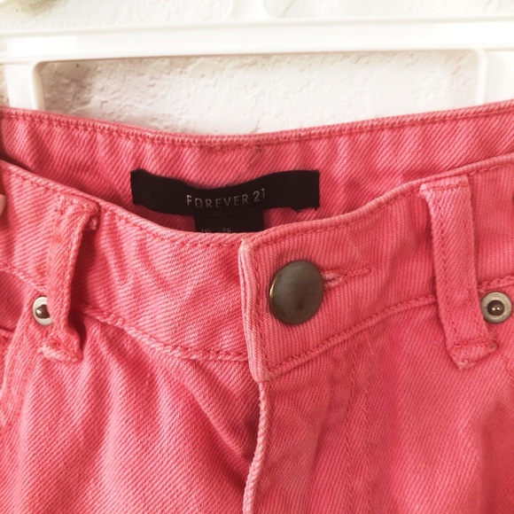 High Waisted Jean Shorts from F21 in Pink! - Picture 8 of 9
